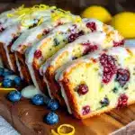 lemon blueberry pound cake recipe - featured image