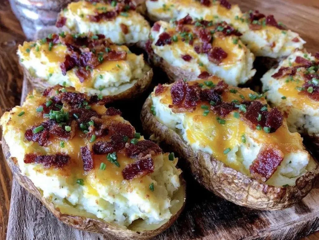 loaded twice-baked potatoes with bacon - featured image