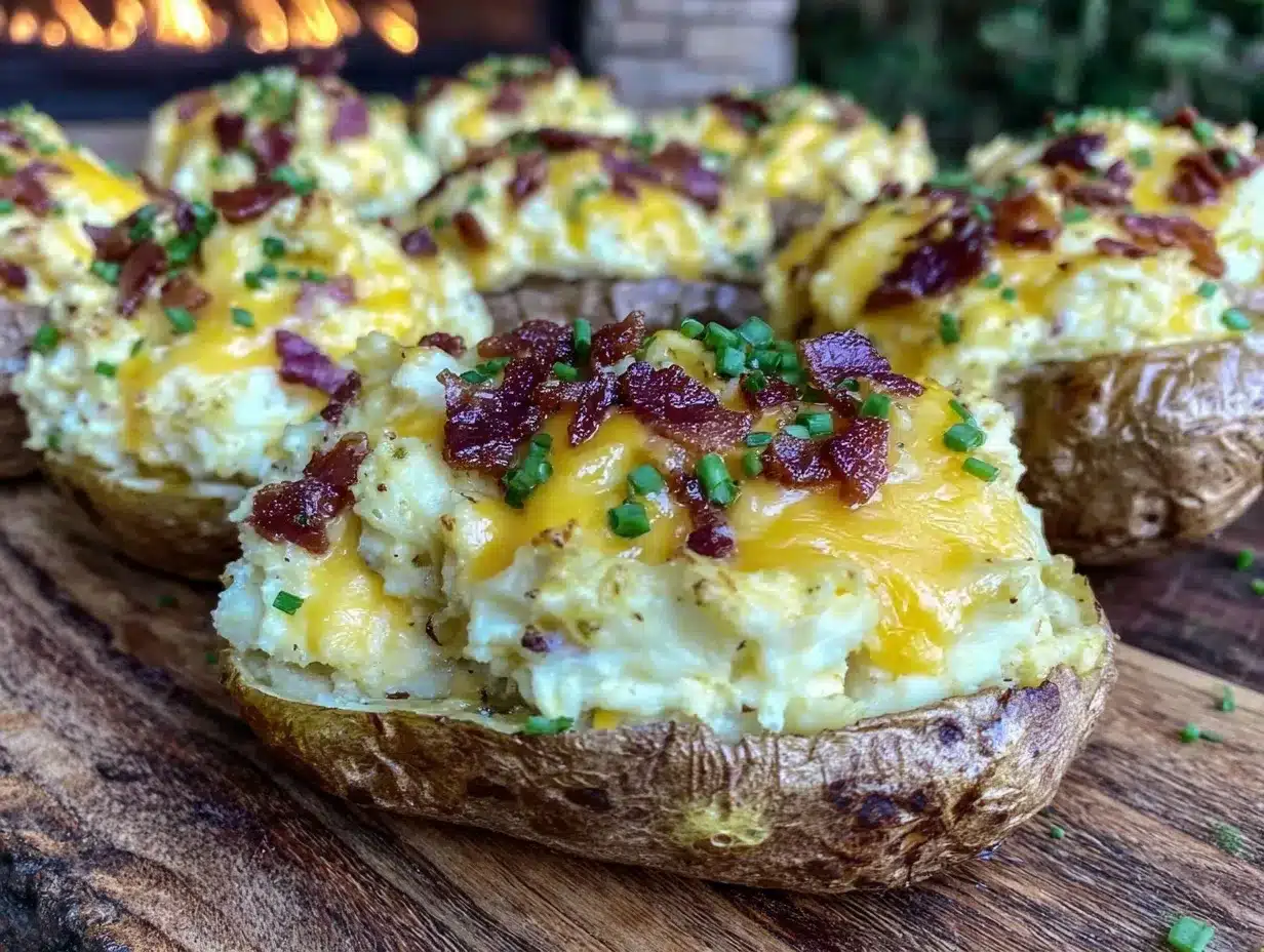 Loaded Twice-Baked Potatoes with Bacon Easy Recipe for Father’s Day Celebration 4 loaded twice-baked potatoes with bacon preparation steps
