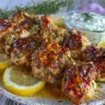 Mediterranean lemon herb grilled chicken skewers - featured image