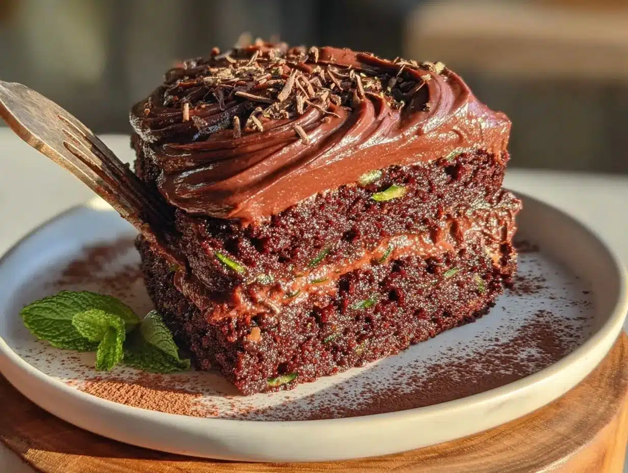 Moist Chocolate Zucchini Cake Recipe with Creamy Frosting Easy Steps 4 moist chocolate zucchini cake preparation steps