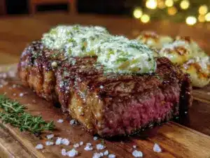 Home 6 New York Strip Steak with Blue Cheese Butter - featured image