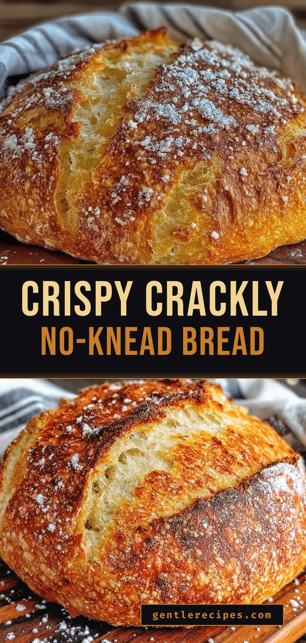 No-Knead Rustic Sourdough Bread Recipe with Crispy Crackly Crust Made Easy 5 no-knead rustic sourdough bread recipe