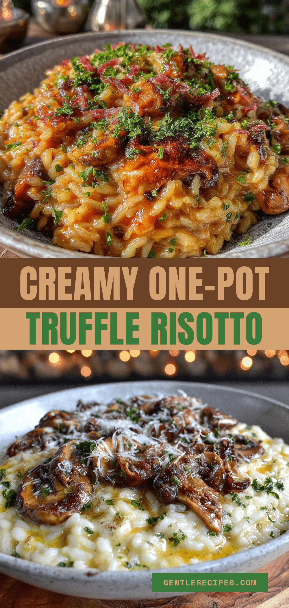 One-Pot Creamy Mushroom Risotto with Truffle Oil Easy Recipe in 30 Minutes 5 one-pot creamy mushroom risotto recipe