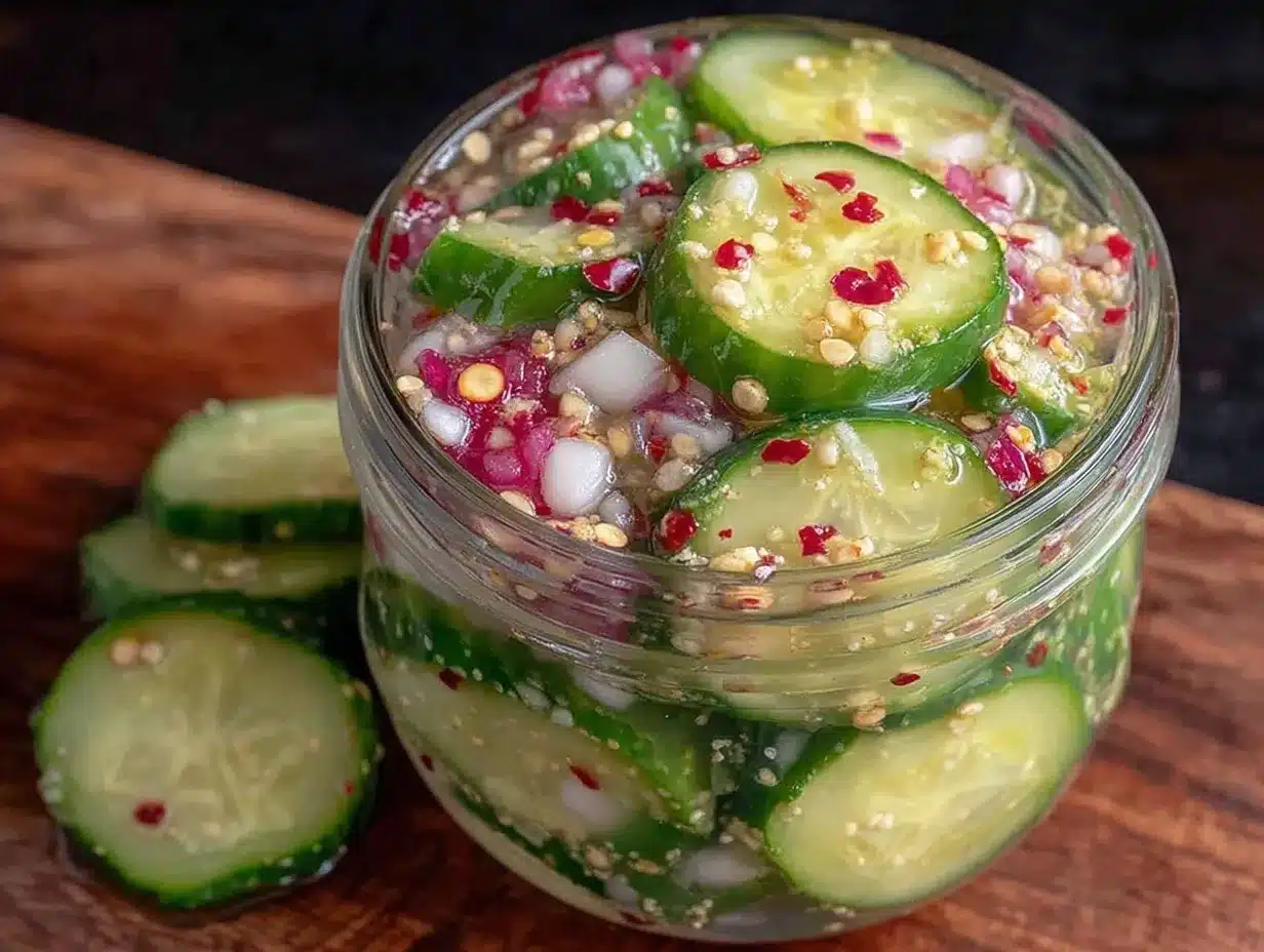 Refrigerator Dill Pickles Recipe Easy Tangy Crisp Pickles in 30 Minutes 4 refrigerator dill pickles preparation steps