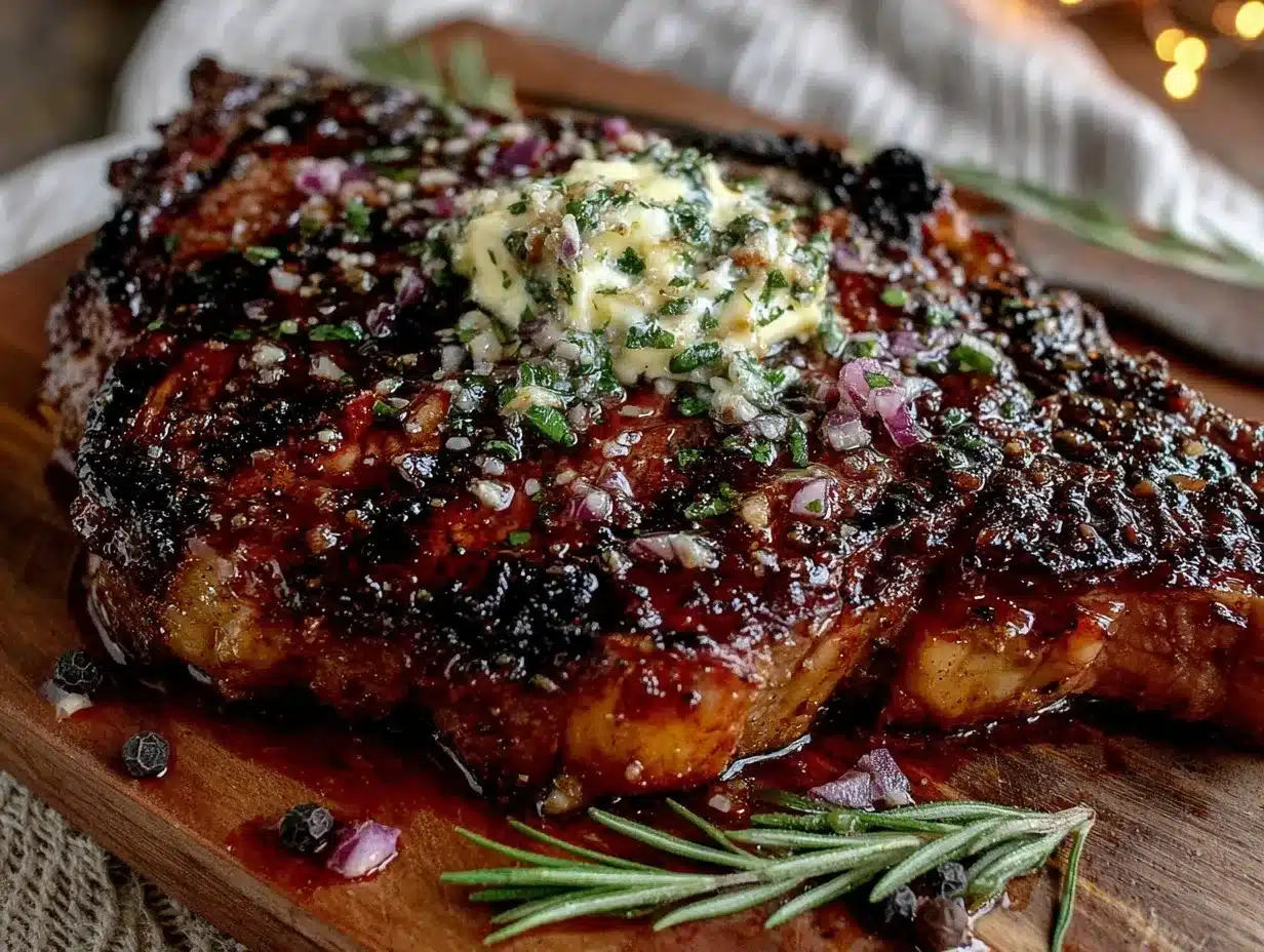 Reverse Sear Ribeye Steak Recipe with Garlic Herb Butter Perfect Juicy Flavor 4 reverse sear ribeye steak preparation steps