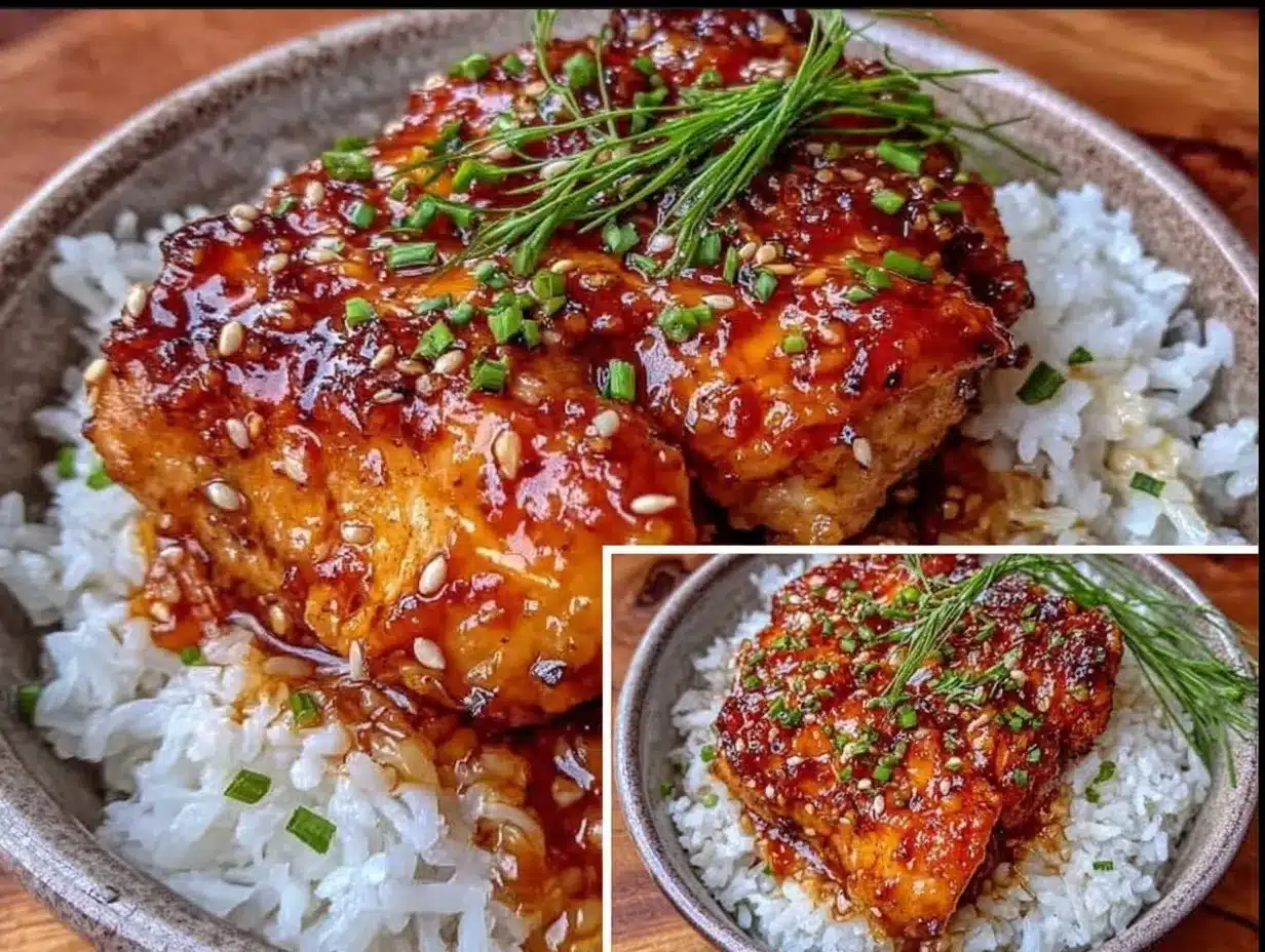 Slow Cooker Honey Garlic Chicken with Sesame Ginger Rice Recipe Easy and Perfect 4 slow cooker honey garlic chicken preparation steps