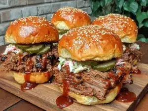 Home 7 smoked brisket sliders bourbon bbq sauce - featured image