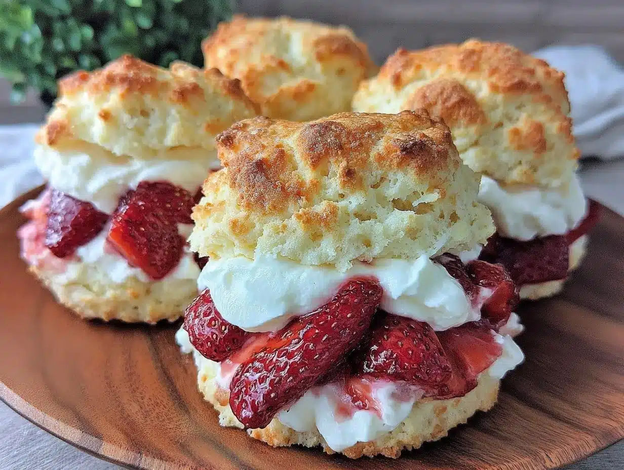 Strawberry Shortcake Biscuits Recipe Easy Flaky Tender with Whipped Cream 4 Strawberry Shortcake Biscuits preparation steps