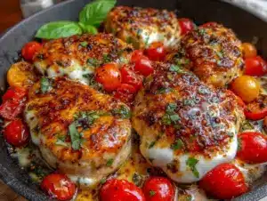 Home 5 Summer Chicken Caprese Skillet - featured image