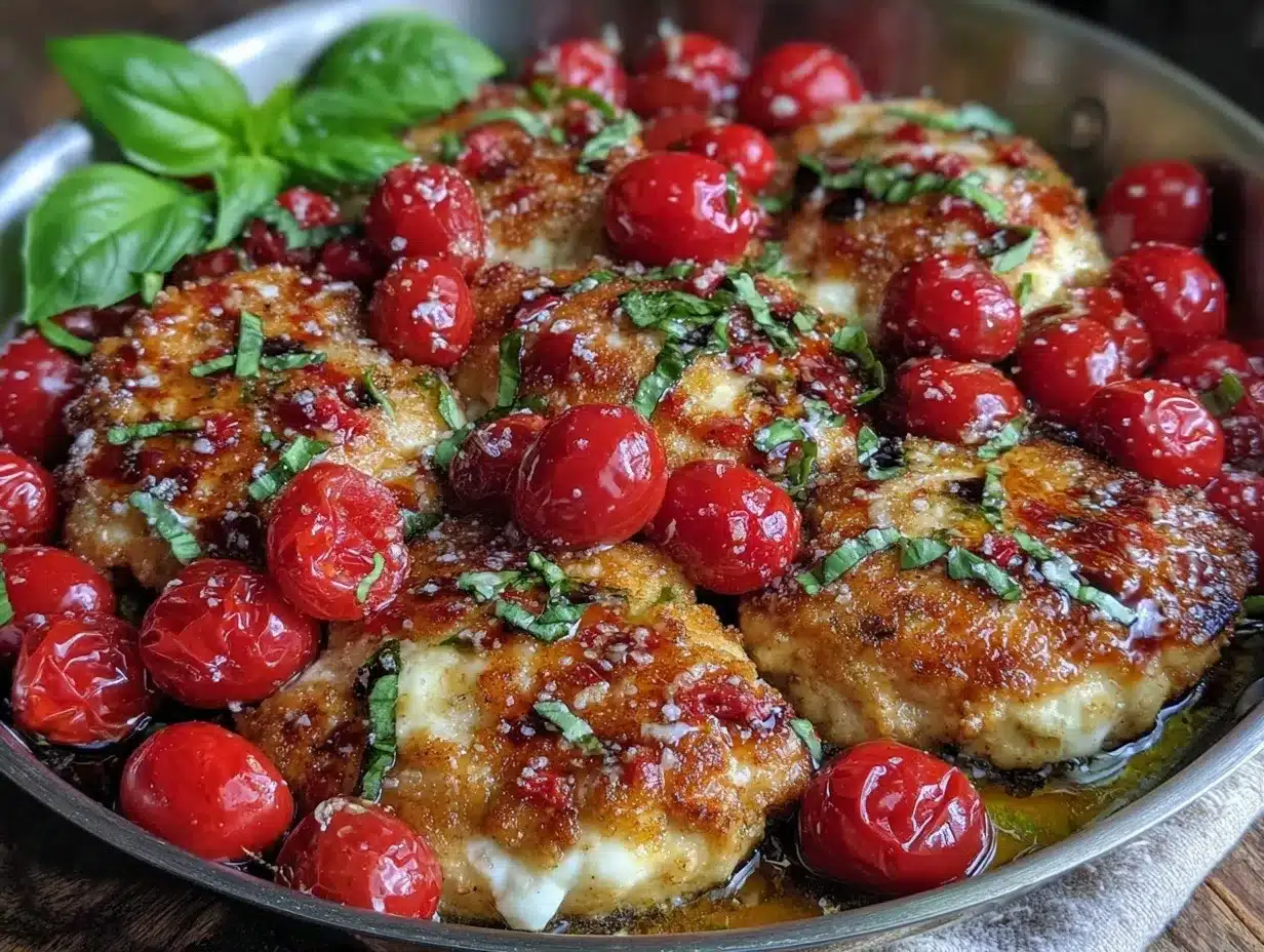 Summer Chicken Caprese Skillet Recipe Easy and Ready in 30 Minutes 4 Summer Chicken Caprese Skillet preparation steps
