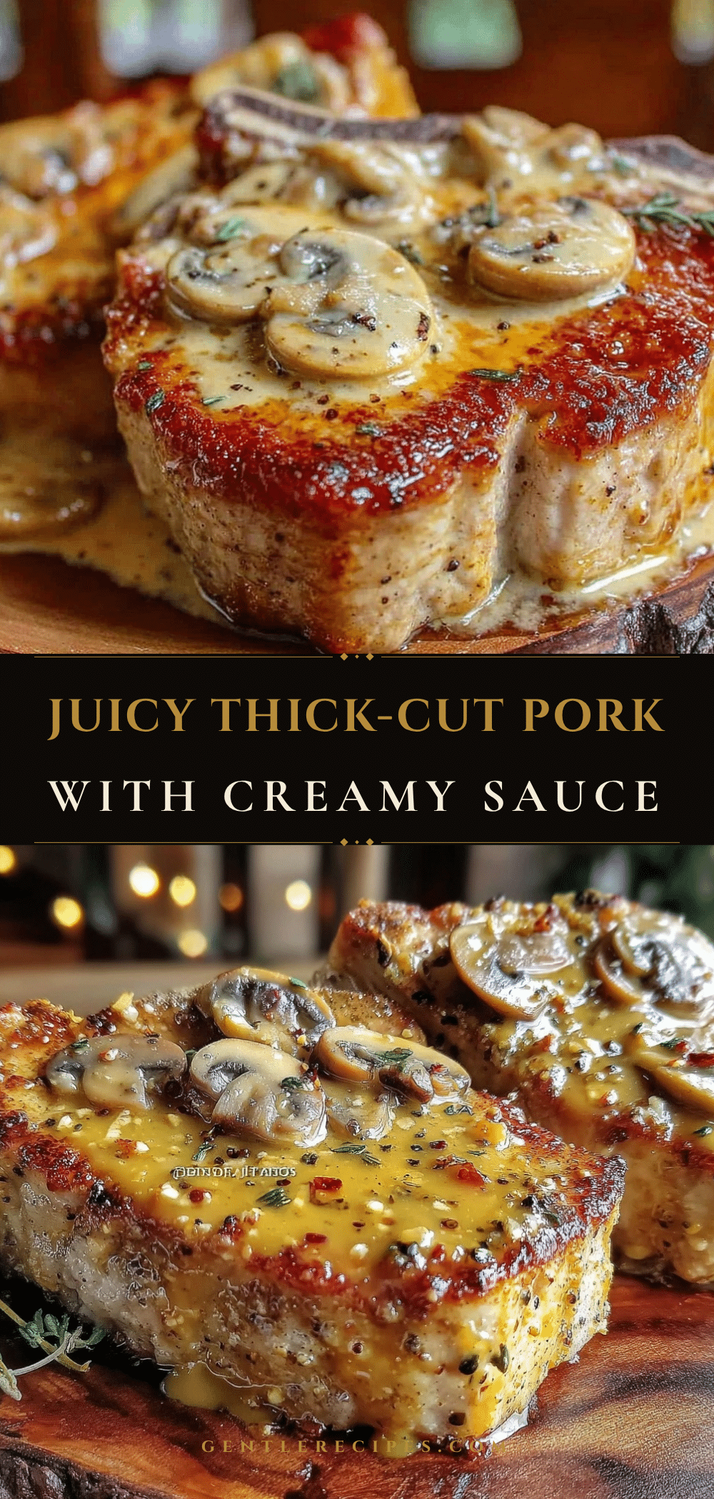 Thick-Cut Pork Chops with Dijon Mushroom Sauce Easy 30-Minute Recipe 5 thick-cut pork chops with Dijon mushroom sauce recipe