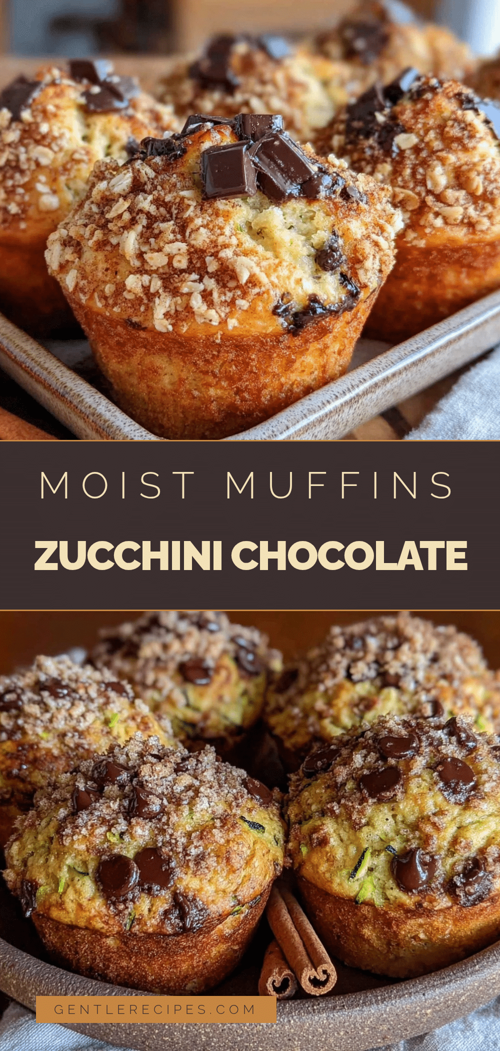 Zucchini Chocolate Chip Muffins with Cinnamon Streusel Easy Moist Recipe 5 zucchini chocolate chip muffins recipe