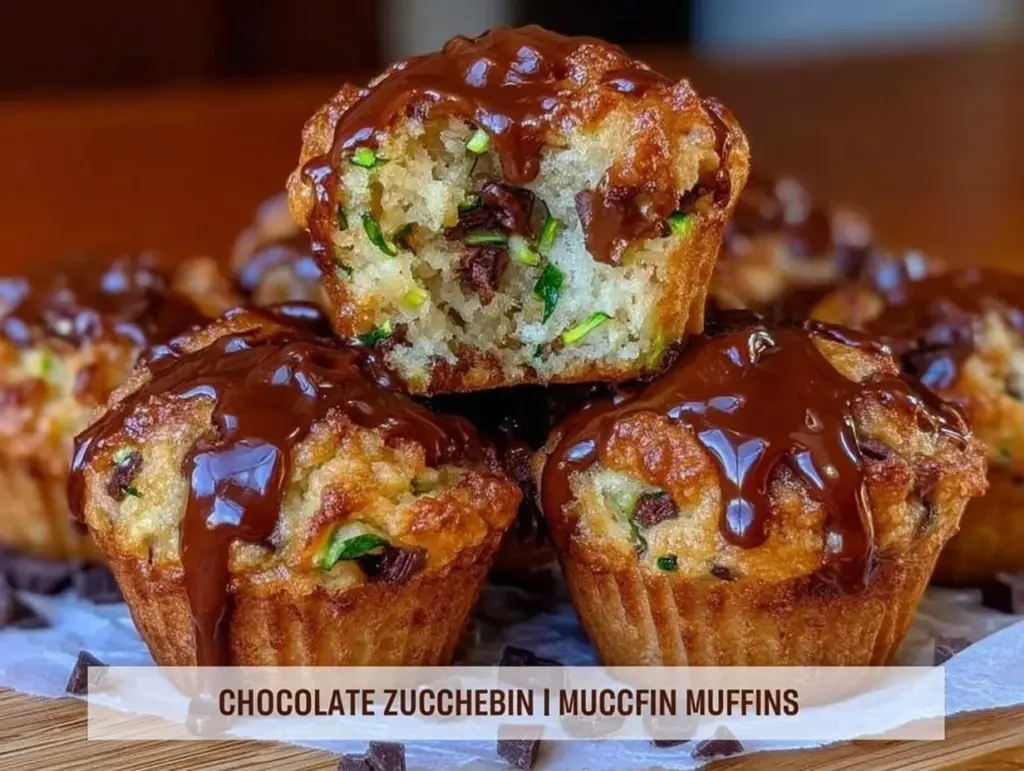 bakery-style chocolate zucchini muffins - featured image