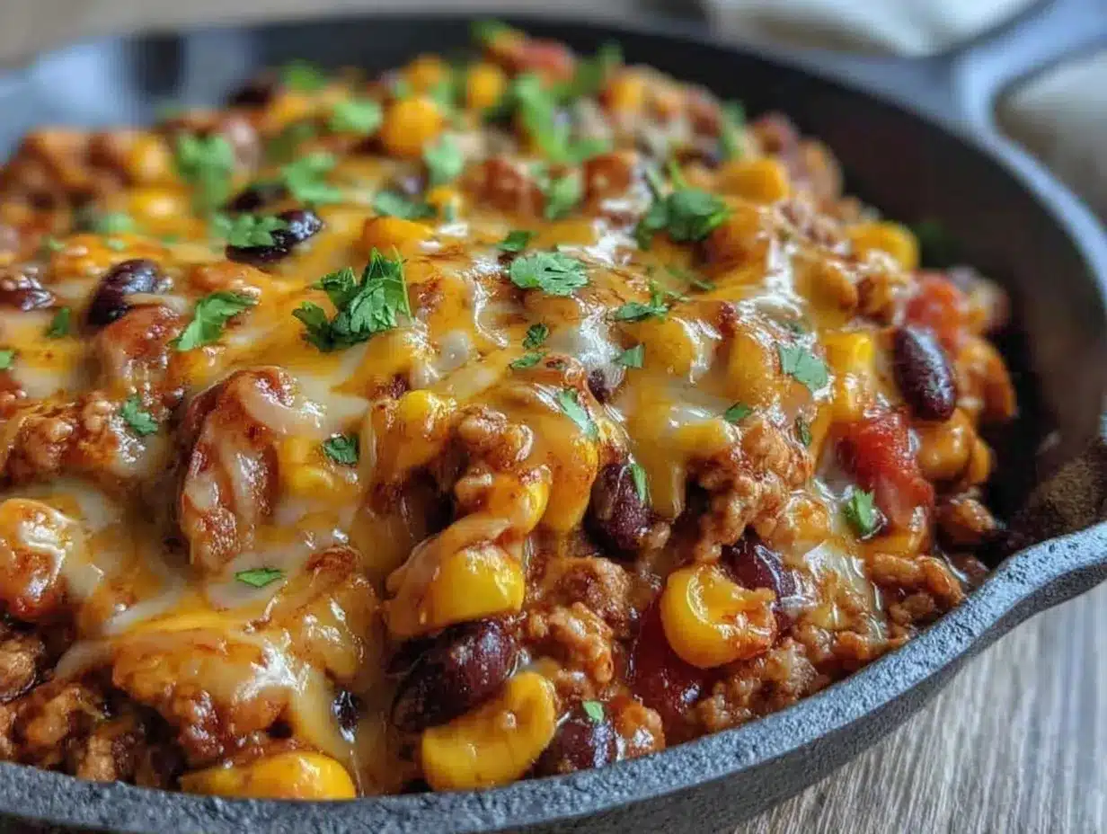 Cheesy Ground Turkey Taco Skillet: Easy 25-Min Dinner 4 cheesy ground turkey taco skillet preparation steps