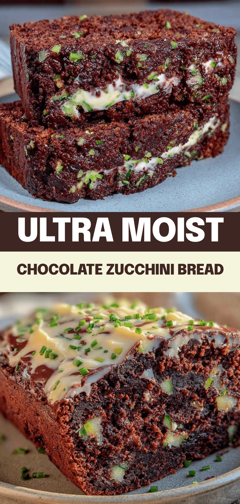 Ultra-Moist Chocolate Zucchini Bread with Cream Cheese 5 chocolate zucchini bread recipe