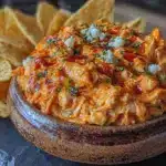 creamy buffalo chicken dip - featured image
