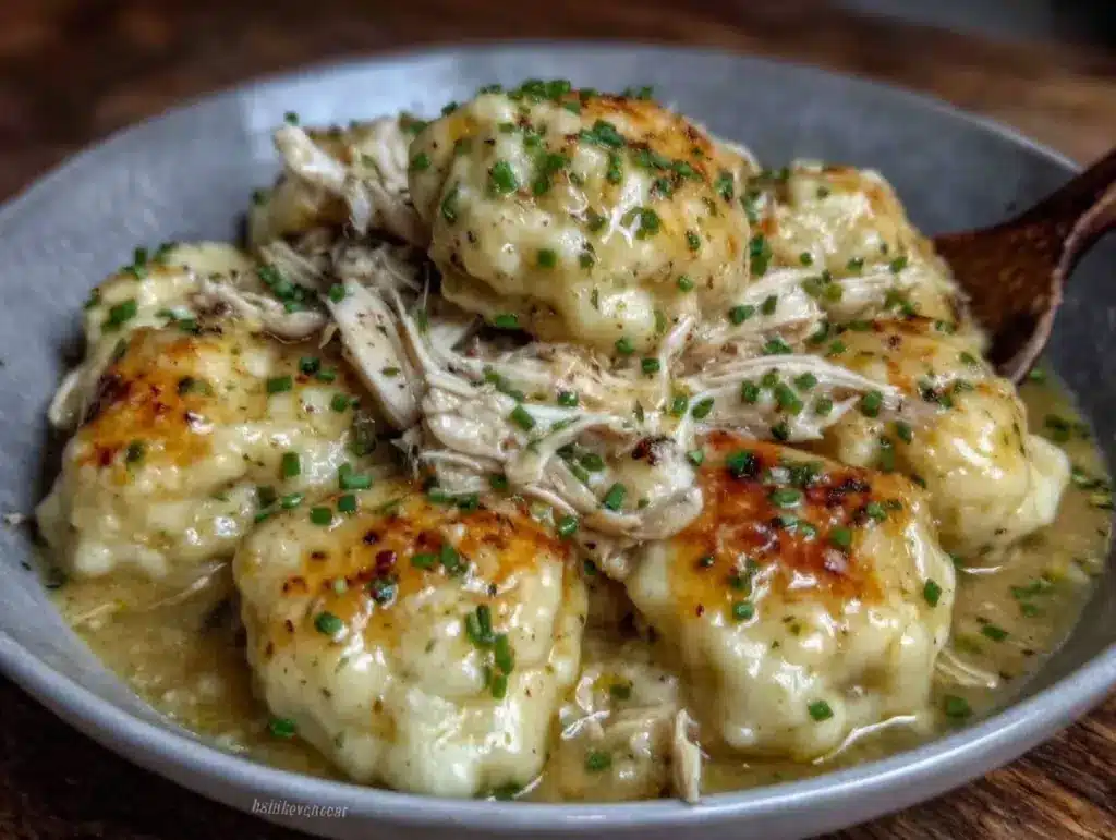 Home 2 creamy chicken and dumplings - featured image