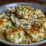 creamy chicken and dumplings - featured image