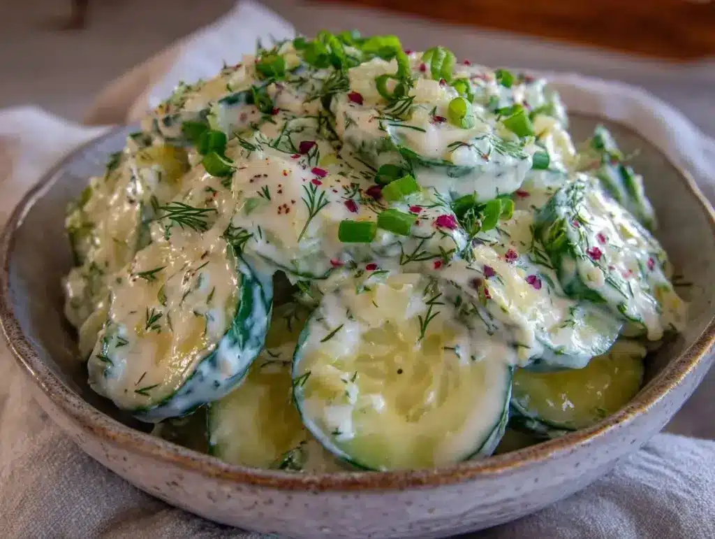 Home 3 creamy cucumber salad - featured image