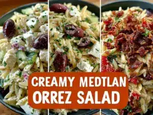 Home 6 creamy Mediterranean orzo salad - featured image