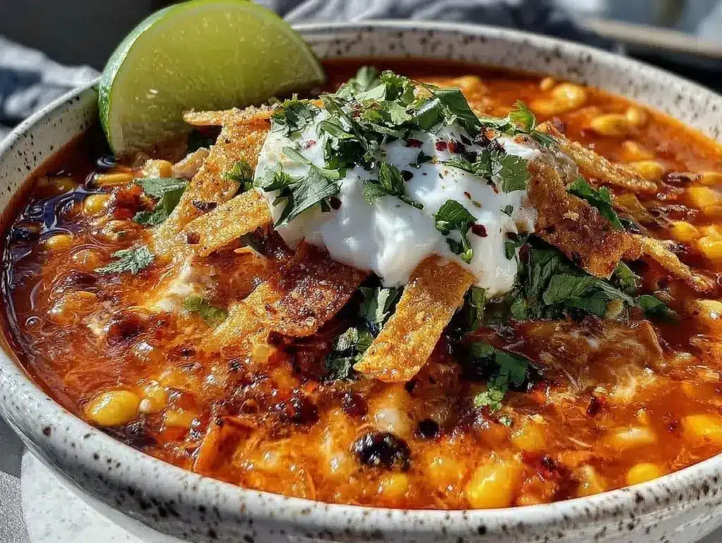 crockpot chicken tortilla soup - featured image