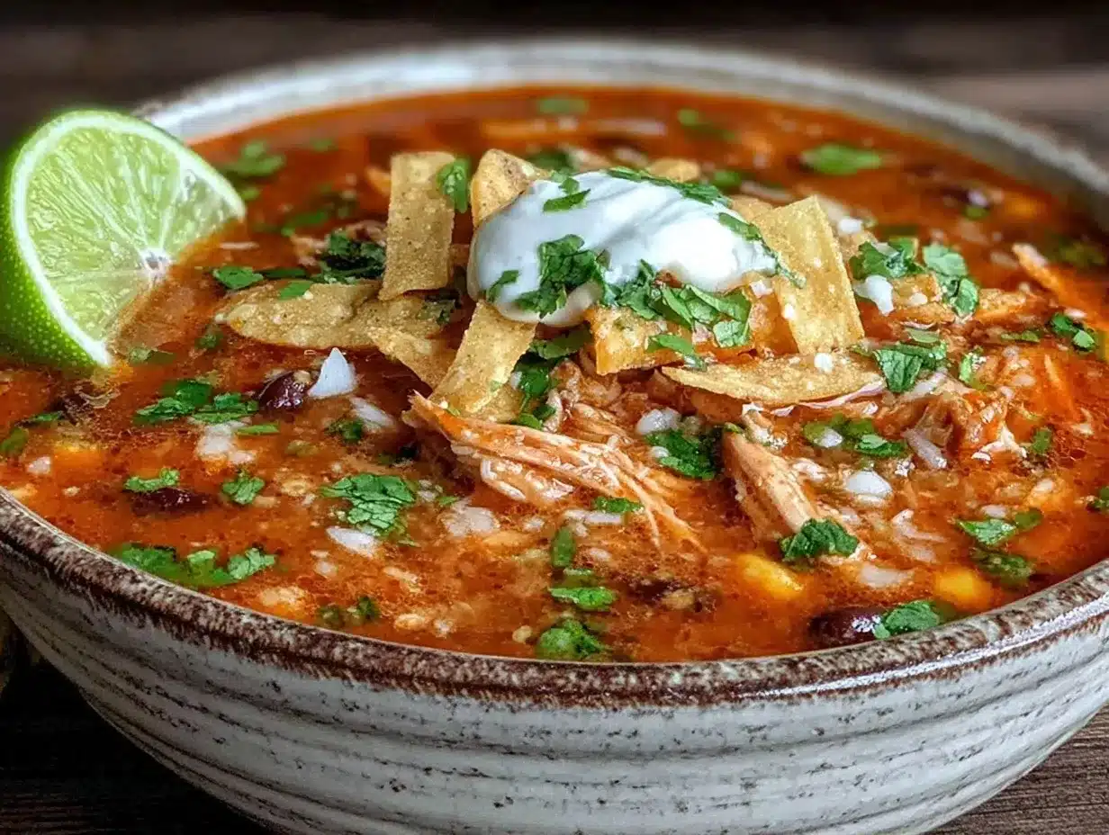 Crockpot Chicken Tortilla Soup: Easy 30-Minute Recipe 4 crockpot chicken tortilla soup preparation steps