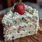 easy birthday confetti cake - featured image