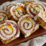freezer-friendly ham and cheese pinwheel sandwiches - featured image