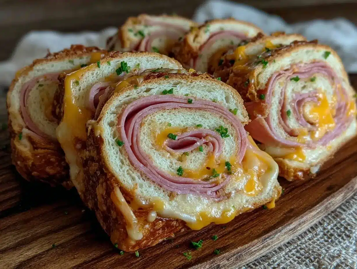 Freezer-Friendly Ham and Cheese Pinwheel Sandwiches 4 freezer-friendly ham and cheese pinwheel sandwiches preparation steps