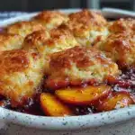 fresh peach cobbler - featured image