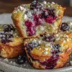 gluten-free lemon blueberry muffins - featured image