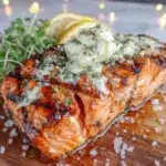 grilled salmon with garlic herb butter - featured image