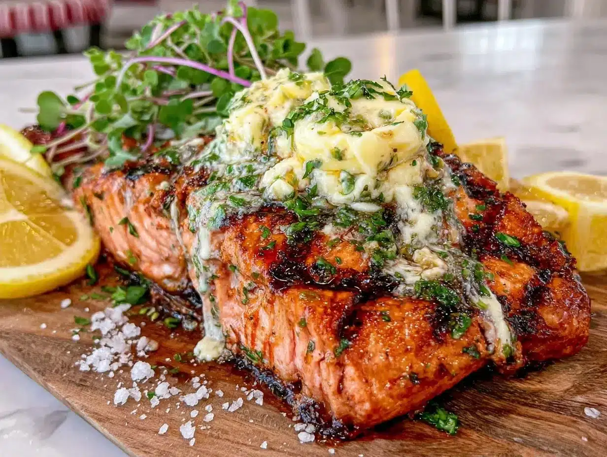 Grilled Salmon with Garlic Herb Butter: Easy 15-Min Dinner 4 grilled salmon with garlic herb butter preparation steps