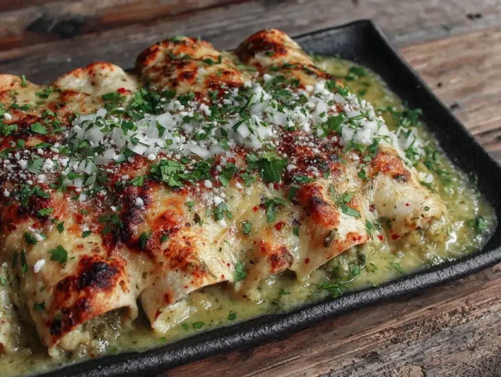 Hatch Green Chili Chicken Enchiladas - featured image