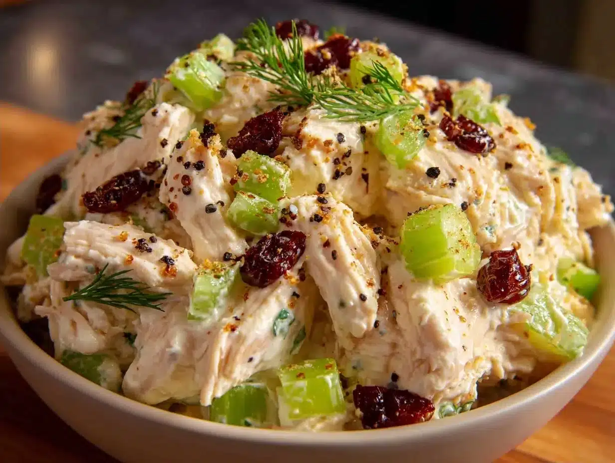 High-Protein Greek Yogurt Chicken Salad: 5 Easy Healthy Lunches 4 high-protein Greek yogurt chicken salad preparation steps