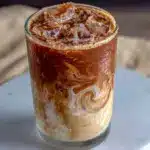 iced brown sugar oat milk latte copycat - featured image