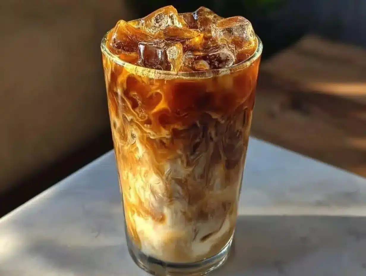 Iced Brown Sugar Oat Milk Latte Copycat: 5-Min Easy Recipe 4 iced brown sugar oat milk latte copycat preparation steps