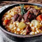 Instant Pot beef barley soup - featured image