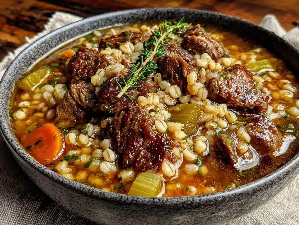Instant Pot Beef Barley Soup: 15-Min Cozy Comfort Meal 4 Instant Pot beef barley soup preparation steps