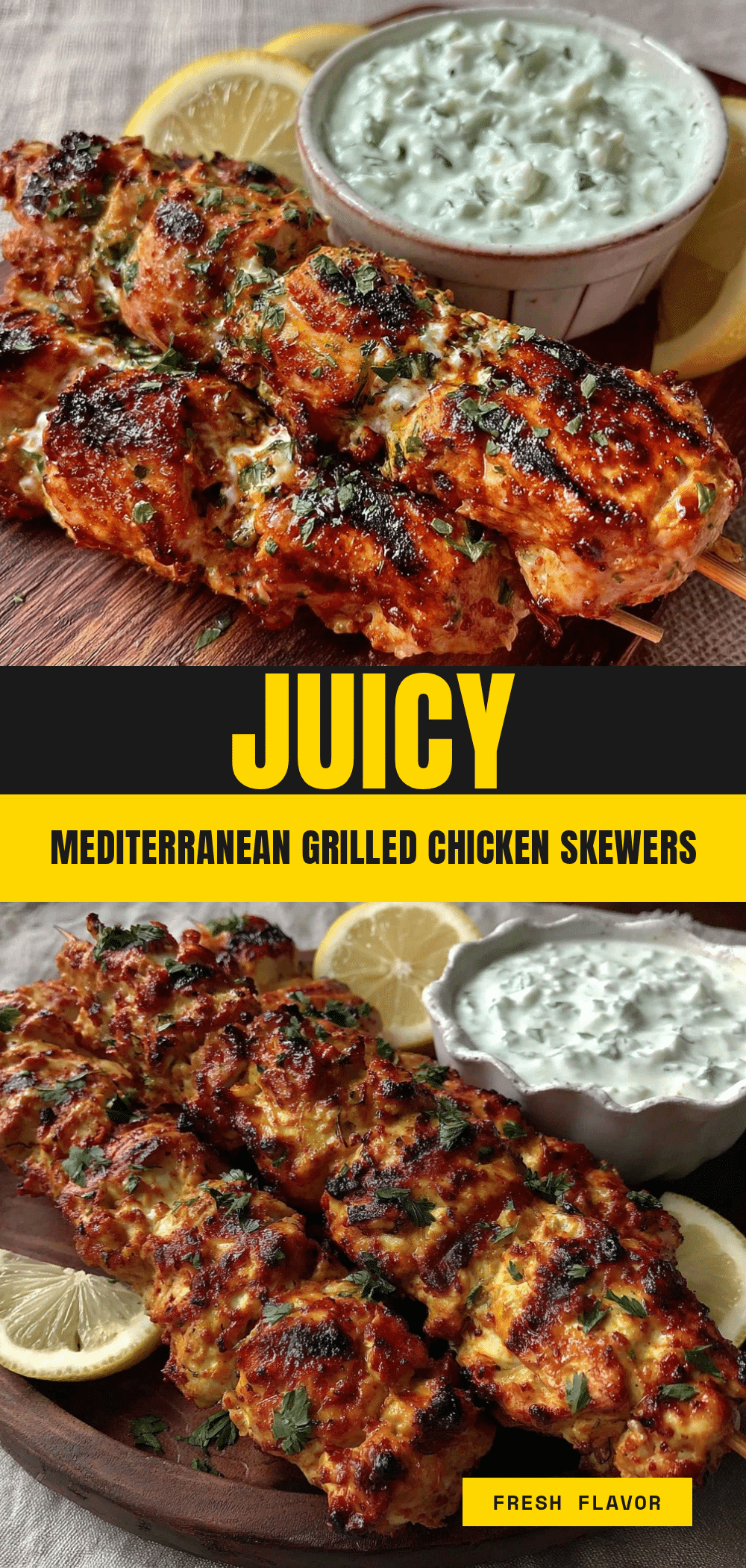 Mediterranean Grilled Chicken Skewers: Easy 20-Minute Tzatziki 5 Mediterranean Grilled Chicken Skewers recipe