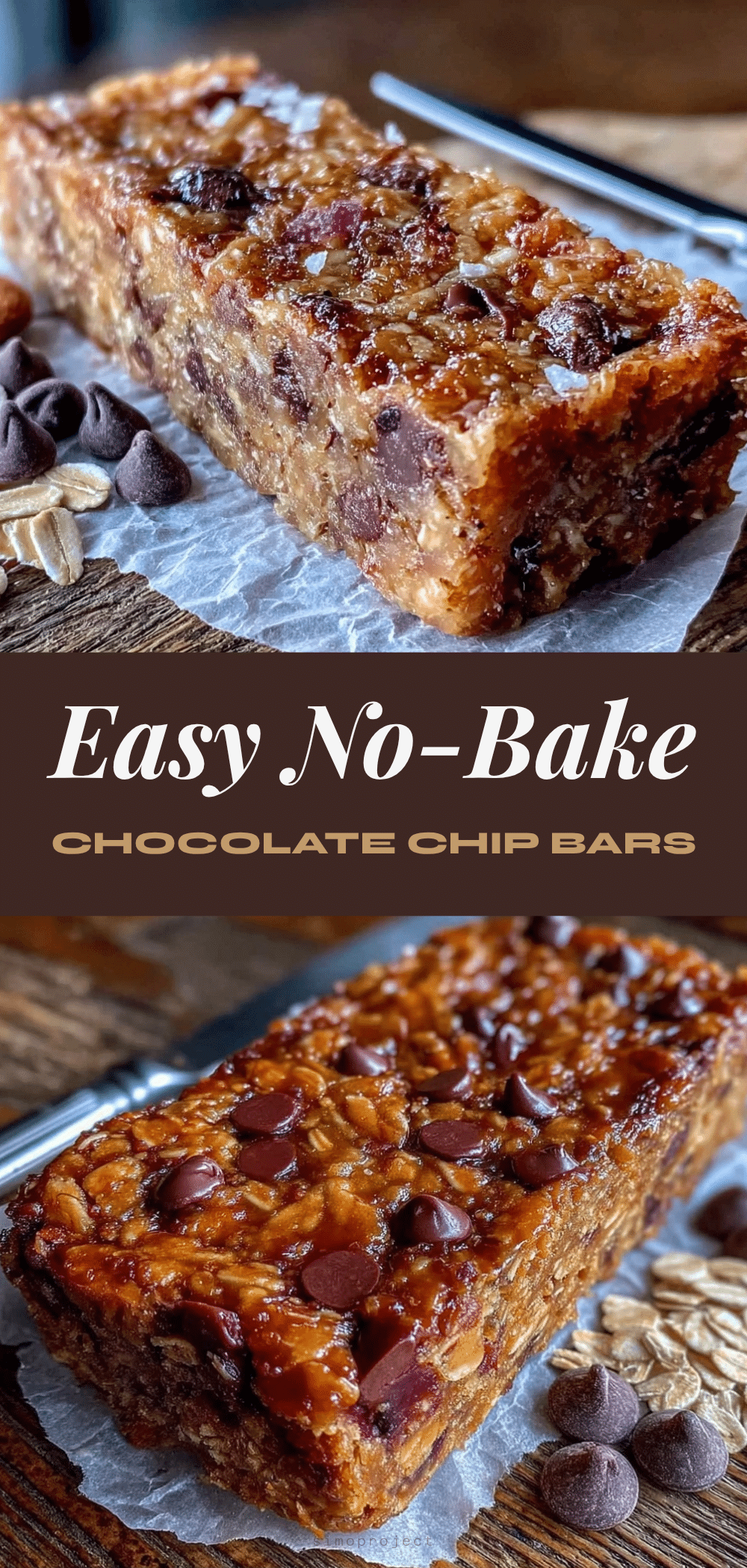 Easy No-Bake Chocolate Chip Granola Bars: Best Healthy Snack 5 No-Bake Chocolate Chip Granola Bars recipe