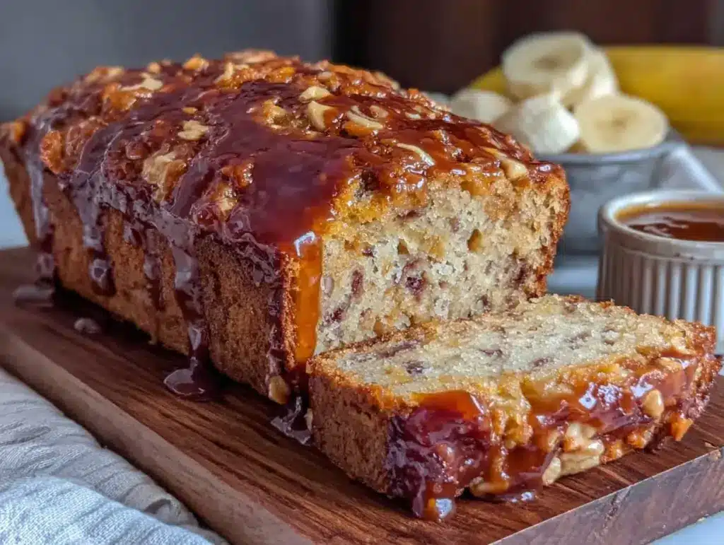 ultra-moist banana bread with brown butter glaze - featured image