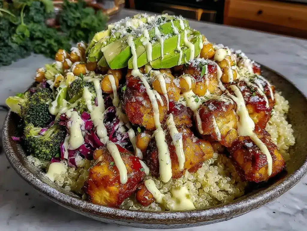 vegan chickpea buddha bowl - featured image